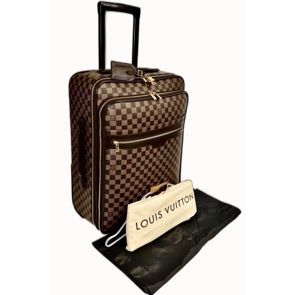 Louis Vuitton Pegase 55 Legere Suitcase Damier Ebene w/ Cover Garment Dustbag - Picture 2 of 16